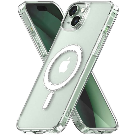 Etui do iPhone 15 MagSafe obudowa Hybrid Case Cover Shock Clear Alogy Przezroczyste + Szkło Alogy