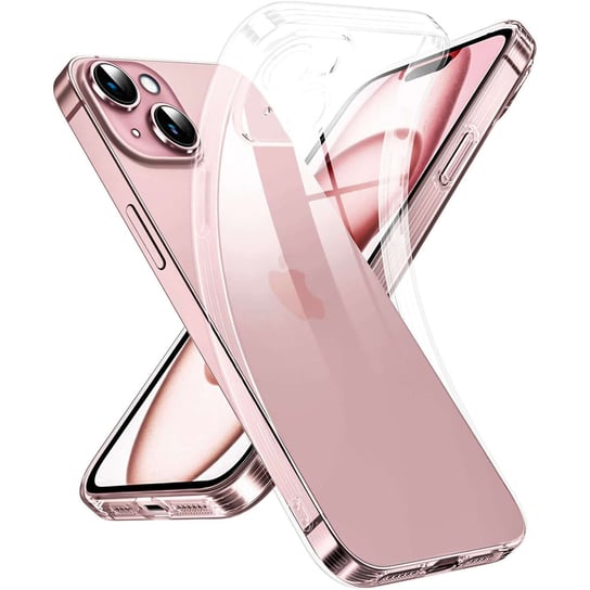 Etui do iPhone 15 obudowa Case silikonowe przezroczyste ochrona aparatu osłona obiektywów Alogy Slim + Szkło Alogy