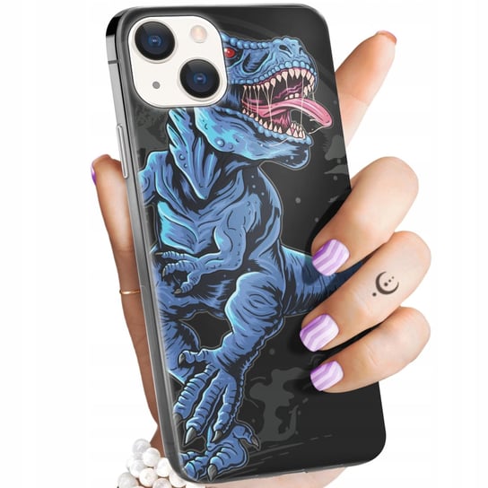 Etui Do Iphone 15 Plus Wzory Dinozaury Reptilia Prehistoryczne Obudowa Case Apple