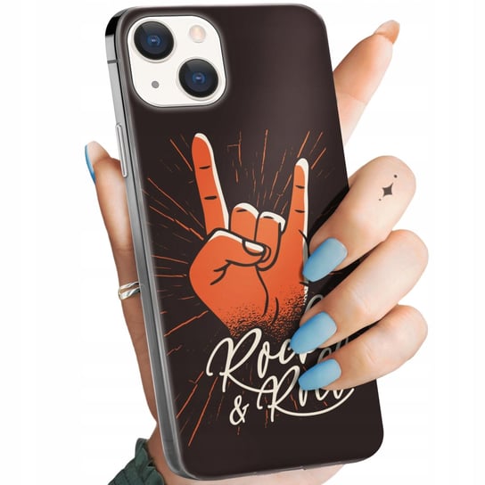 ETUI DO IPHONE 15 PLUS WZORY ROCKOWE ROCK ROCK AND ROLL GITARA PUNK OBUDOWA Apple