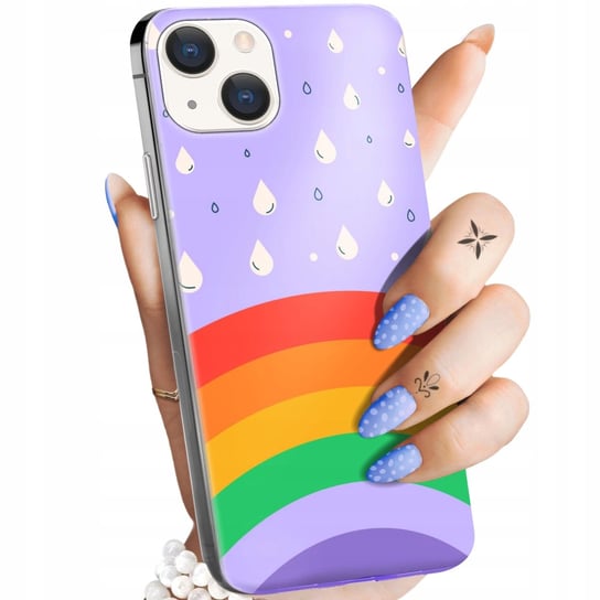 Etui Do Iphone 15 Plus Wzory Tęcza Rainbow Obudowa Pokrowiec Case Apple