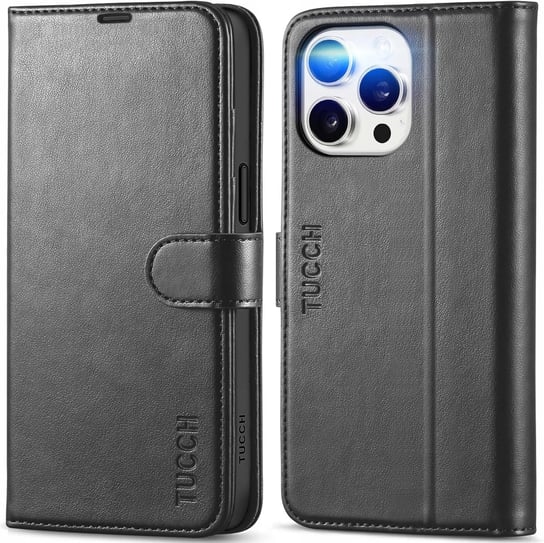 Etui do iPhone 15 Pro Max 5G blokada RFID funkcja stojaka magnesy bez marki