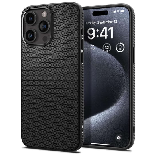 Etui do iPhone 15 Pro Max Spigen Liquid Air Case obudowa plecki ochronne Matte Black Spigen