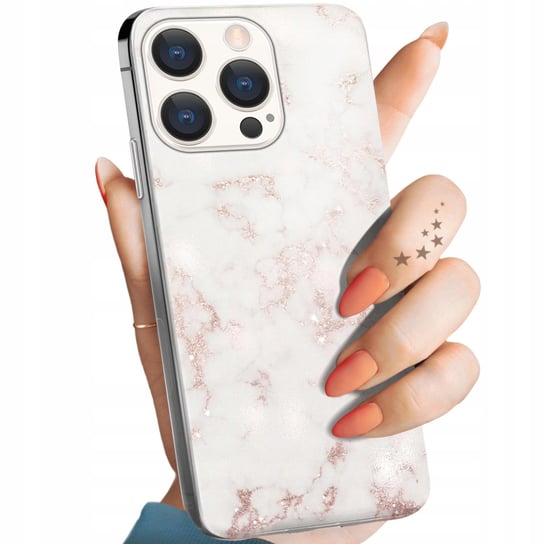 Etui Do Iphone 15 Pro Wzory Białe Kamień Kształty Obudowa Pokrowiec Case Apple