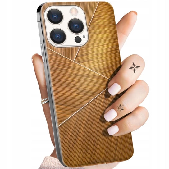 Etui Do Iphone 15 Pro Wzory Brązowe Drewniane Brown Obudowa Pokrowiec Case Apple