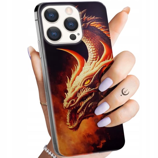 Etui Do Iphone 15 Pro Wzory Smoki Dragon Taniec Smoków Obudowa Pokrowiec Apple