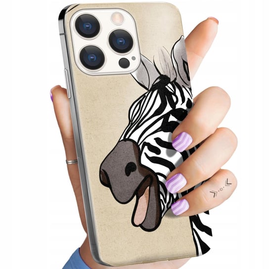 ETUI DO IPHONE 15 PRO WZORY ZEBRA ZEBERKA PASKI OBUDOWA POKROWIEC CASE Apple