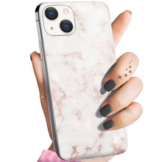 Etui Do Iphone 15 Wzory Białe Kamień Kształty Obudowa Pokrowiec Case Apple
