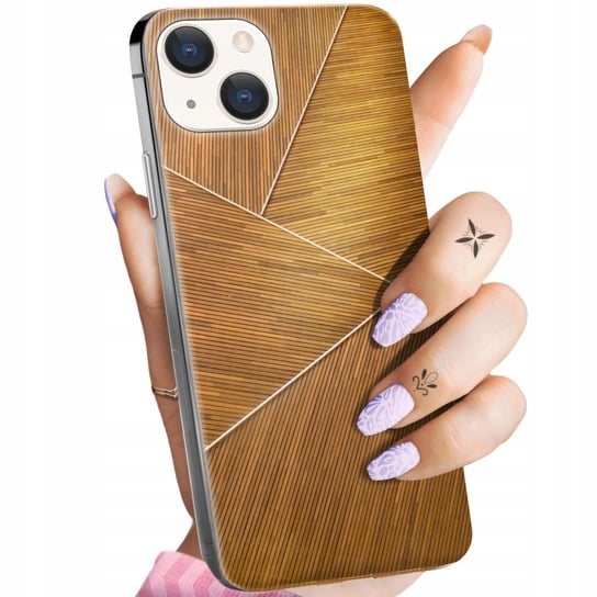 Etui Do Iphone 15 Wzory Brązowe Drewniane Brown Obudowa Pokrowiec Case Apple