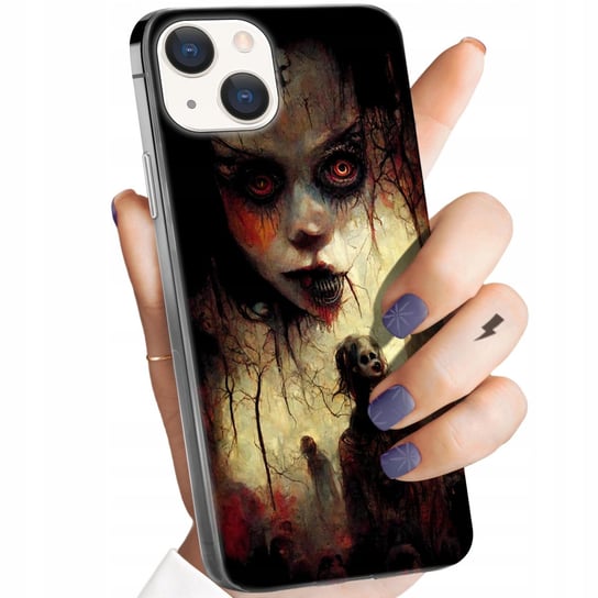 ETUI DO IPHONE 15 WZORY HALLOWEEN ZOMBIE DYNIE CZASZKI CZAROWNICE WAMPIRY Apple