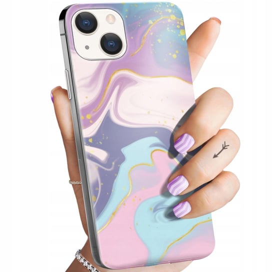 Etui Do Iphone 15 Wzory Pastele Ilustracja Kolory Obudowa Pokrowiec Case Apple