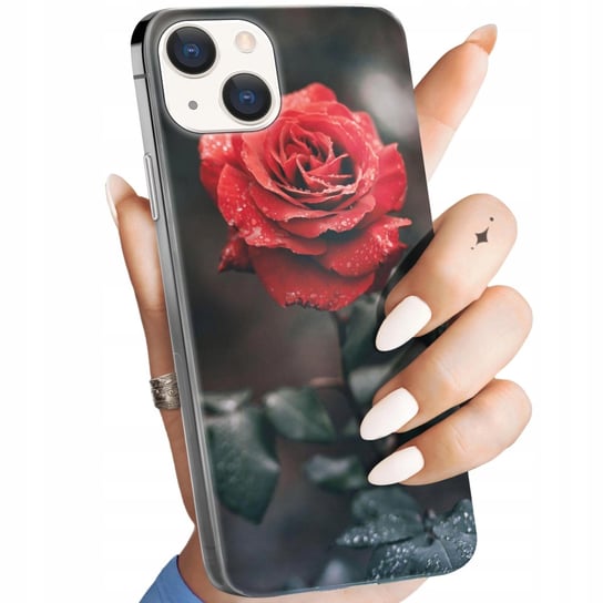 Etui Do Iphone 15 Wzory Róża Z Różą Rose Obudowa Pokrowiec Case Apple