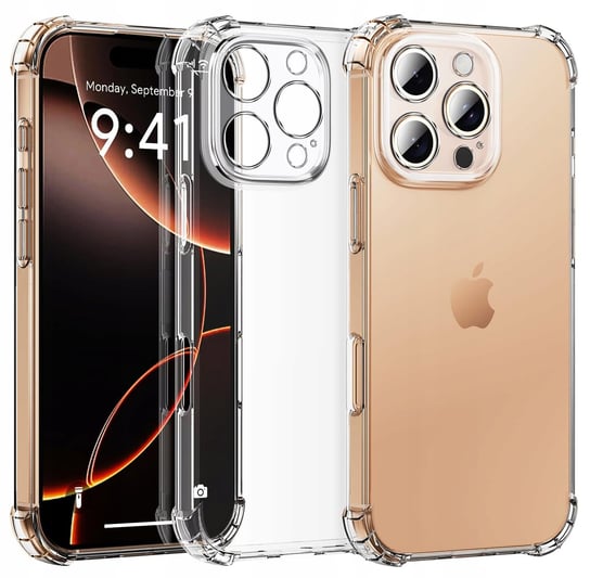 Etui do iPhone 16 Pro ANTI-SHOCK CLEAR CASE + Szkło OCHRONNE 9H Krainagsm