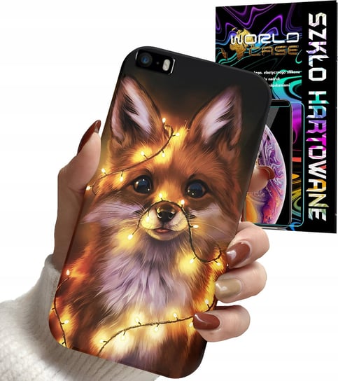 Etui Do Iphone 5 / 5S / 5C - Lis Zwierzęta Modne Damskie Wzory + Szkło Inna marka