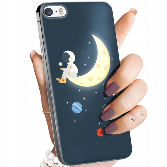 Etui Do Iphone 5 / 5S / Se Wzory Księżyc Gwiazdy Kosmos Planety Obudowa Apple