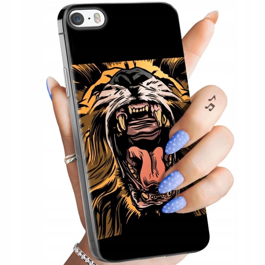 ETUI DO IPHONE 5 / 5S / SE WZORY LEW LWY LWICA OBUDOWA POKROWIEC CASE Apple