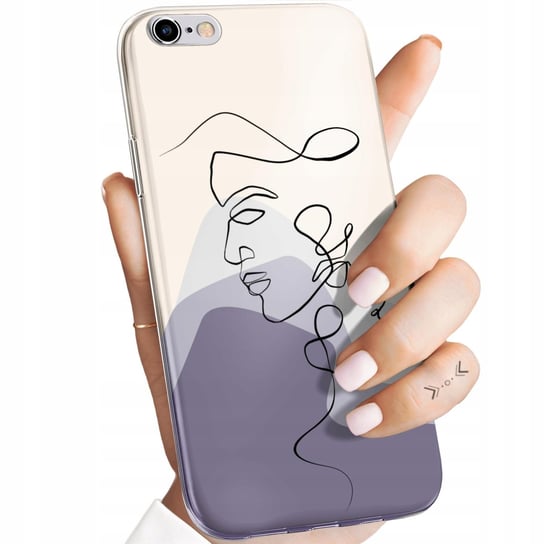 Etui Do Iphone 6 / 6S Wzory Continuous Line-Art Kreska Linie Obudowa Case Apple