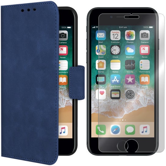 Etui Do Iphone 7 4.7 Kabura Fancy Velvet +Szkło 9H VegaCom