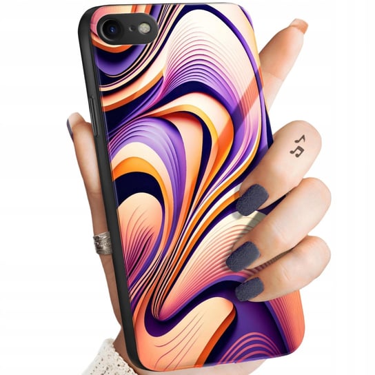 Etui Do Iphone 7 / 8 / Se 2 / Se 3 Wzory Iluzja Kolorowe Abstrakcja +Szkło Hello Case