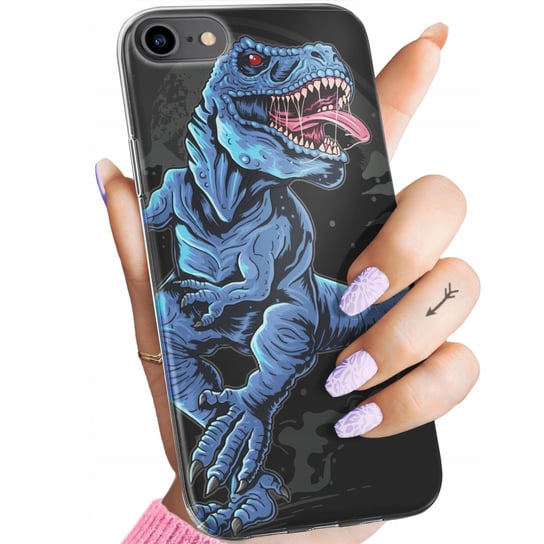 Etui Do Iphone 7/8/Se 2020 Wzory Dinozaury Reptilia Prehistoryczne Obudowa Apple