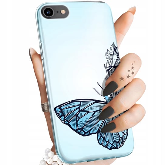 Etui Do Iphone 7/8/Se 2020 Wzory Motyle Butterfly Barwne Obudowa Pokrowiec Apple