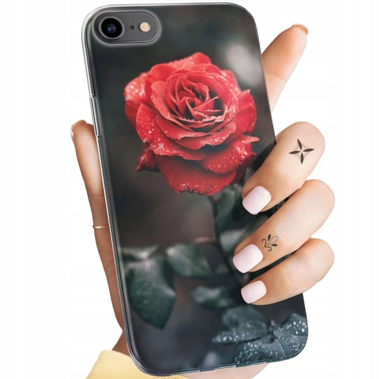 Etui Do Iphone 7/8/Se 2020 Wzory Róża Z Różą Rose Obudowa Pokrowiec Case Apple
