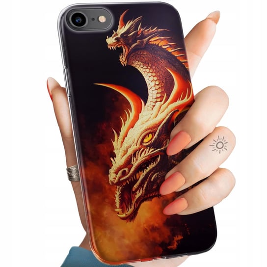 Etui Do Iphone 7/8/Se 2020 Wzory Smoki Dragon Taniec Smoków Obudowa Case Apple