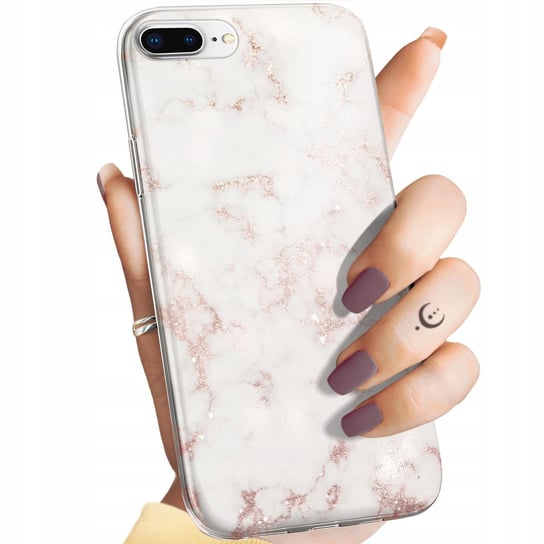 Etui Do Iphone 7 Plus / 8 Plus Wzory Białe Kamień Kształty Obudowa Case Apple
