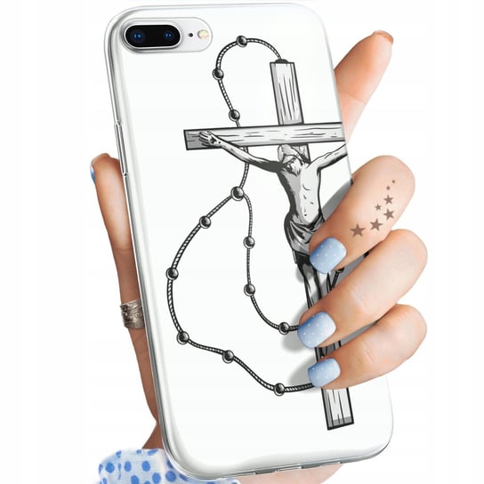 ETUI DO IPHONE 7 PLUS / 8 PLUS WZORY JEZUS KRZYŻ RÓŻANIEC BÓG OBUDOWA CASE Apple