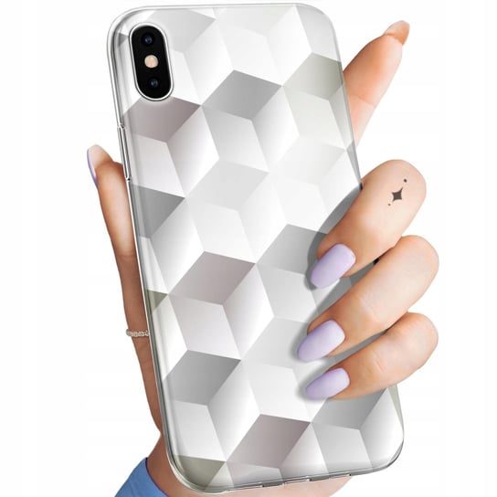 Etui Do Iphone X / Xs Wzory 3D Geometryczne Iluzja Obudowa Pokrowiec Case Apple
