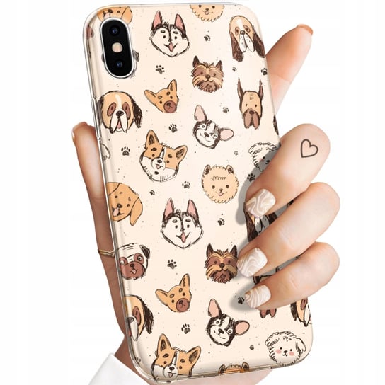 Etui Do Iphone X / Xs Wzory Psy Pieski Pisiaki Obudowa Pokrowiec Case Apple