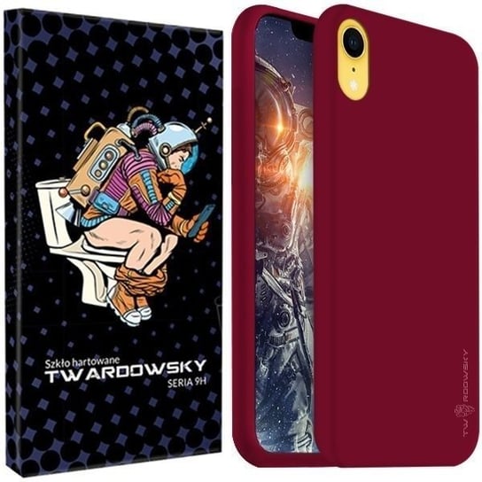 ETUI DO IPHONE XR CASE TWARDOWSKY HOLE + SZKŁO 9H TWARDOWSKY