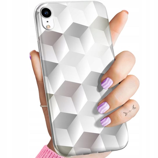 Etui Do Iphone Xr Wzory 3D Geometryczne Iluzja Obudowa Pokrowiec Case Apple