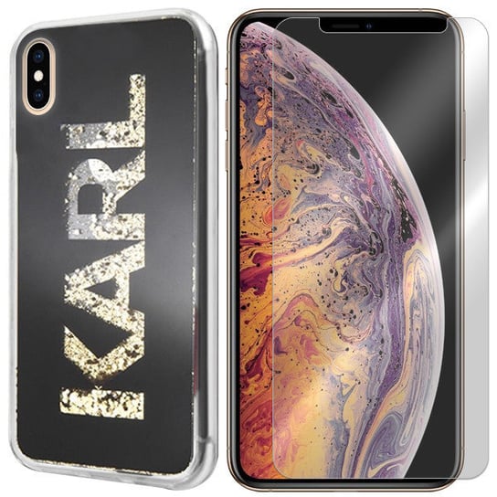 Etui Do Iphone Xs Max Karl Lagerfeld Logo + Szkło Karl Lagerfeld