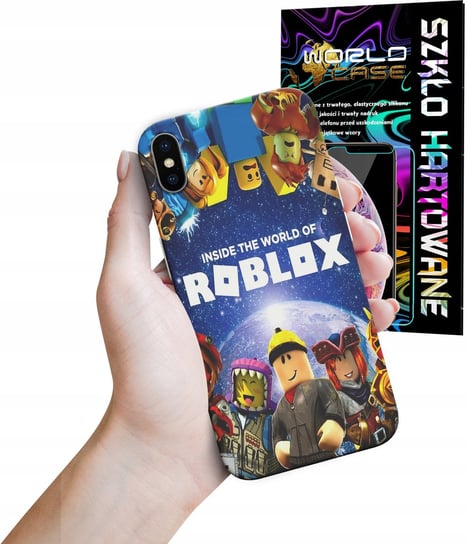 ETUI DO IPHONE XS MAX - ROBLOX DZIECIECE WZORY SUPER MARIO + SZKŁO WORLD CASE