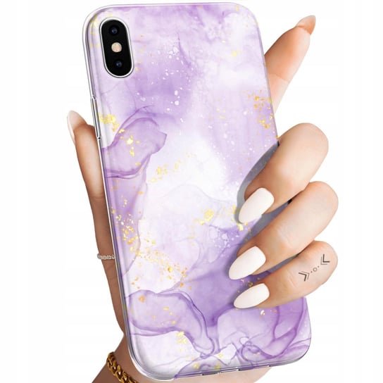 Etui Do Iphone Xs Max Wzory Fioletowe Fiolet Kształty Obudowa Pokrowiec Apple