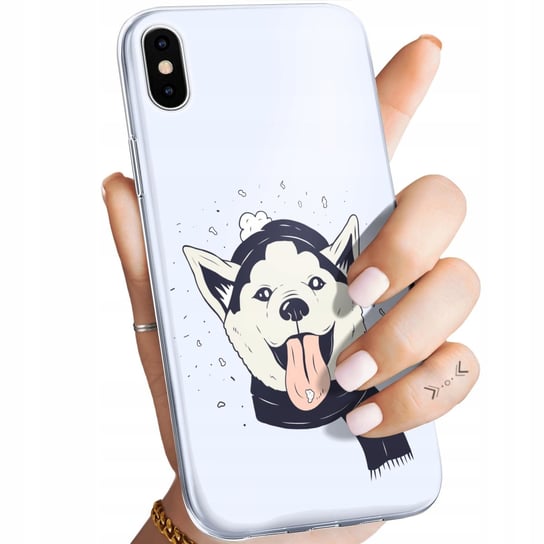 ETUI DO IPHONE XS MAX WZORY HUSKY PSY PIESKI OBUDOWA POKROWIEC CASE Apple