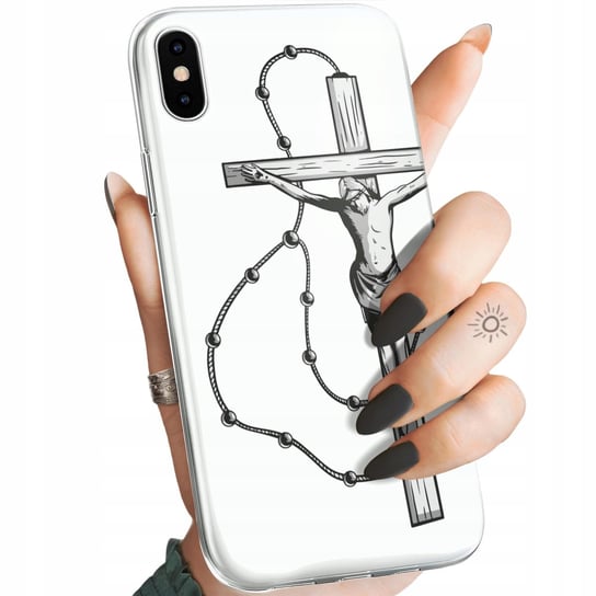 ETUI DO IPHONE XS MAX WZORY JEZUS KRZYŻ RÓŻANIEC BÓG OBUDOWA POKROWIEC CASE Apple