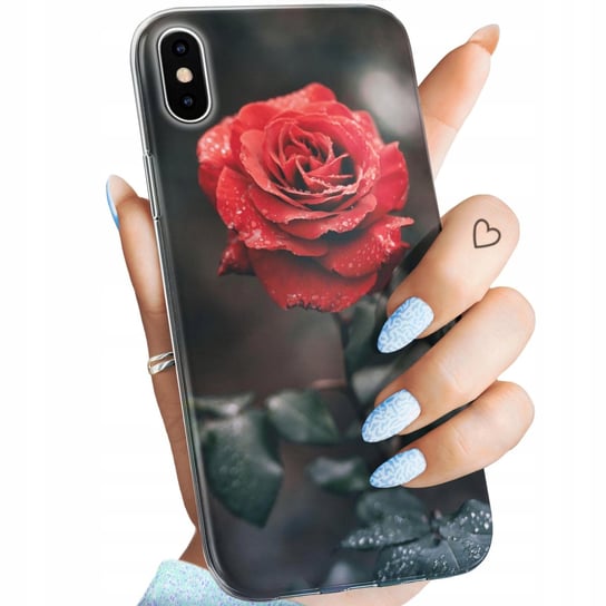 Etui Do Iphone Xs Max Wzory Róża Z Różą Rose Obudowa Pokrowiec Case Apple