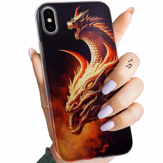 Etui Do Iphone Xs Max Wzory Smoki Dragon Taniec Smoków Obudowa Pokrowiec Apple