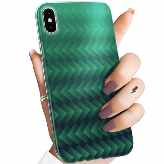 Etui Do Iphone Xs Max Wzory Zielone Grassy Green Obudowa Pokrowiec Case Apple