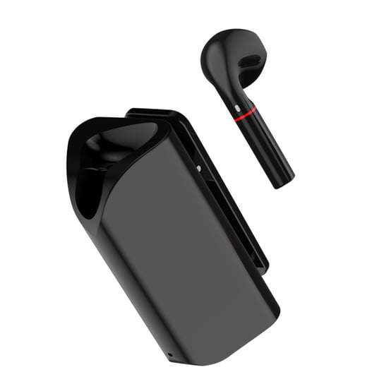 Etui do ładowania zestawu słuchawkowego Bluetooth XO, sterowanie dotykowe z mikrofonem krawatowym — czarne XO