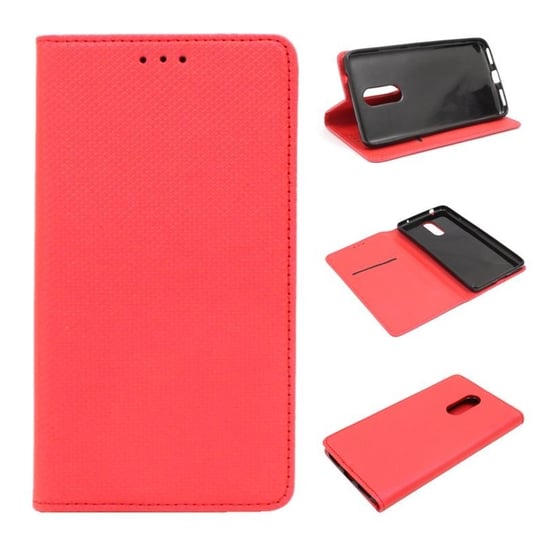 Etui Do Lenovo K6 Note K53A48 Smart Magnet Czerwony Obudowa Pokrowiec Case GSM-HURT
