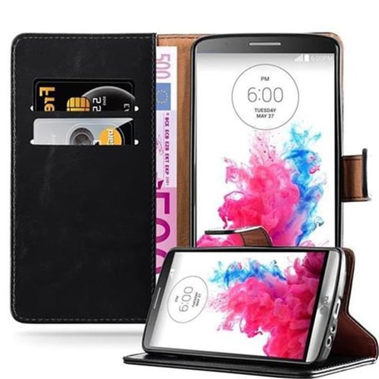 Etui Do LG G3 w Pokrowiec CZARNY GRAFIT Magnet Obudowa Ochronny Case Cover Cadorabo Cadorabo