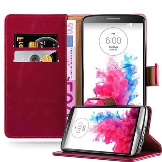 Etui Do LG G3 w Pokrowiec CZERWONE WINO Magnet Obudowa Ochronny Case Cover Cadorabo Cadorabo