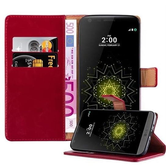 Etui Do LG G5 w Pokrowiec CZERWONE WINO Magnet Obudowa Ochronny Case Cover Cadorabo Cadorabo