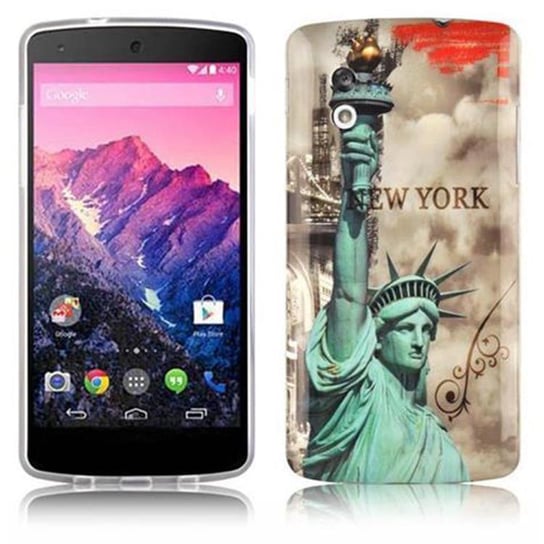 Etui Do LG Google NEXUS 5 Pokrowiec w NEW YORK - STATUA WOLNOŚCI Hard Case Cover Obudowa Ochronny Cadorabo Cadorabo