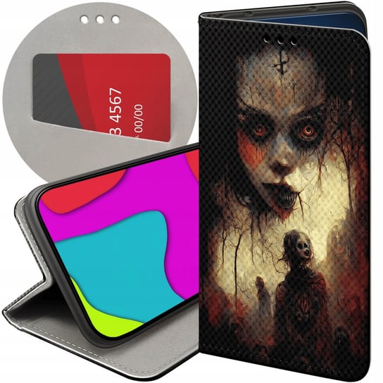 ETUI DO LG K40S WZORY HALLOWEEN ZOMBIE DYNIE CZASZKI CZAROWNICE WAMPIRY LG