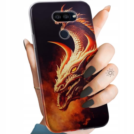 Etui Do Lg K40S Wzory Smoki Dragon Taniec Smoków Obudowa Pokrowiec Case LG