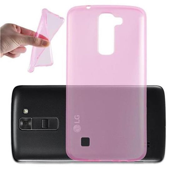 Etui Do LG K7 2016 Pokrowiec w PRZEZROCZYSTY RÓŻOWY Obudowa Ochronny TPU Silikon Case Cover Cadorabo Cadorabo